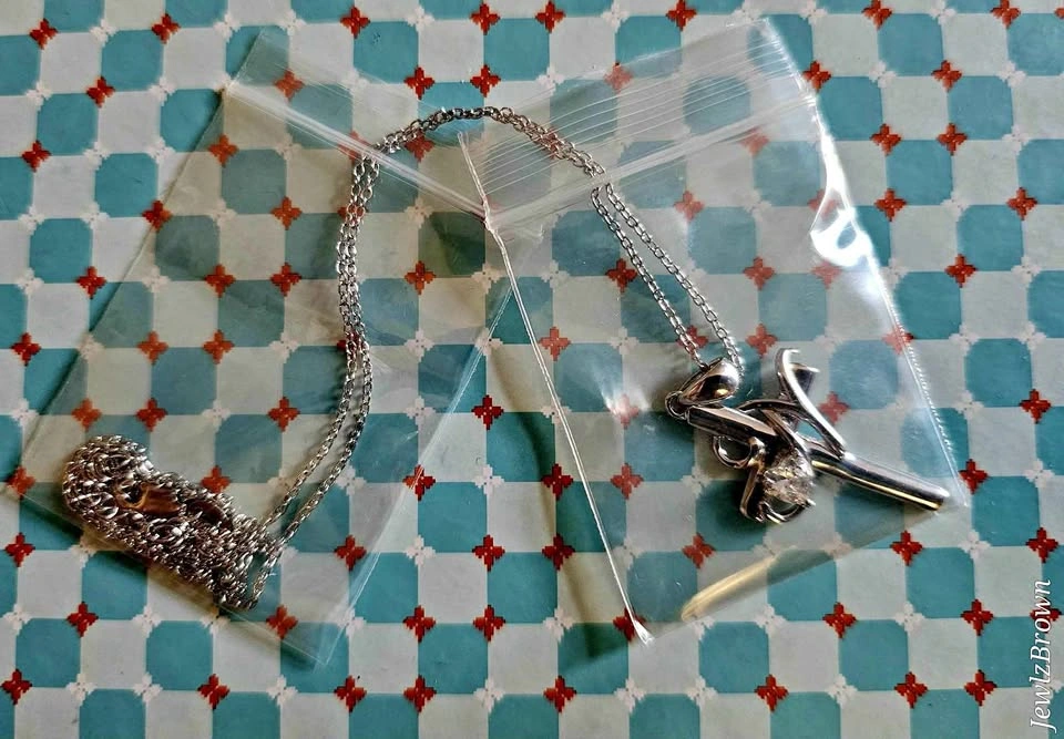PROESS S925 Sterling Silver Initial Cross Necklace