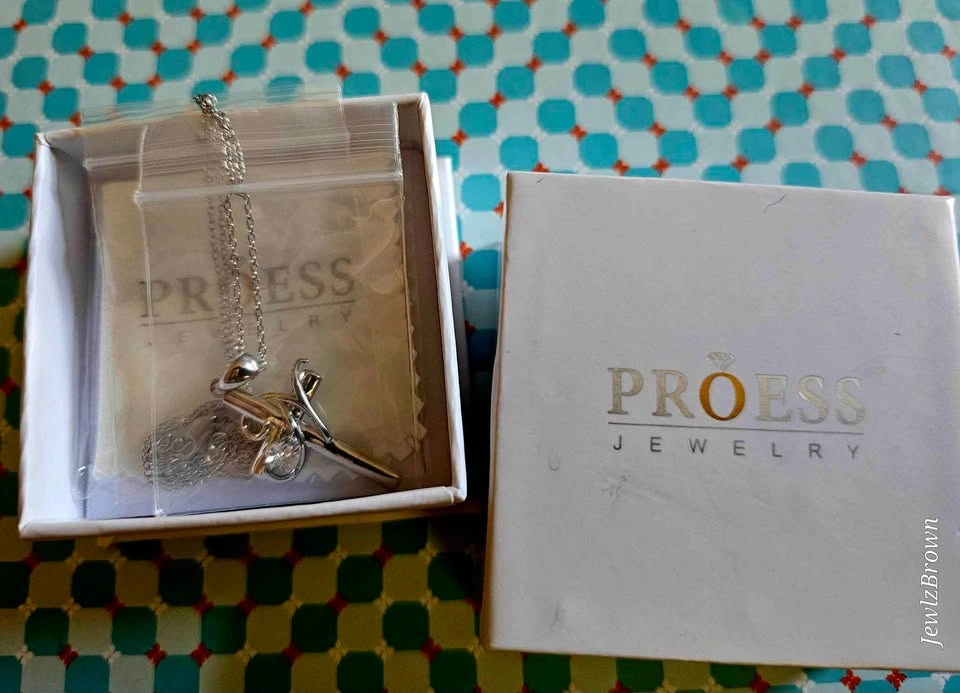 PROESS S925 Sterling Silver Initial Cross Necklace - photo 3
