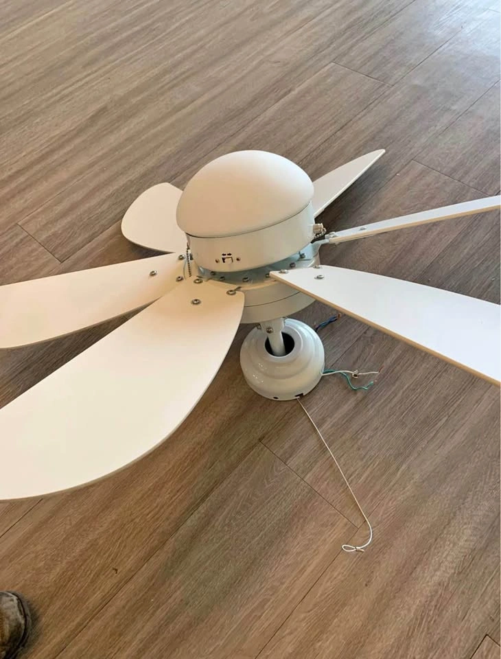 Compact White Turbo Swirl Ceiling Fan - photo 2