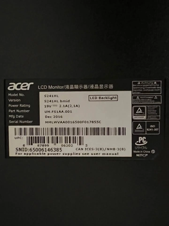 Acer Computer Monitor - photo 2
