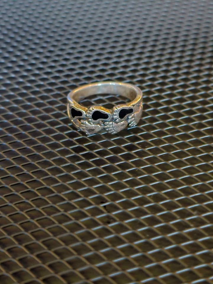 👣 Vintage 925 Sterling Silver Baby Footprint Ring ✨ - photo 2