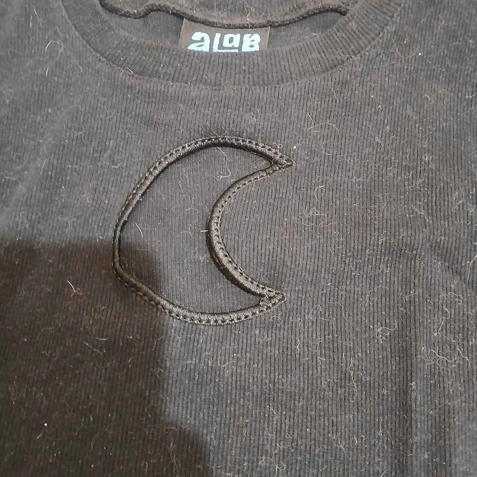 A-Lab Crescent Moon Cutout Black Shirt - photo 3