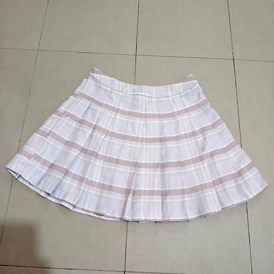 Purple Pleated Skirt