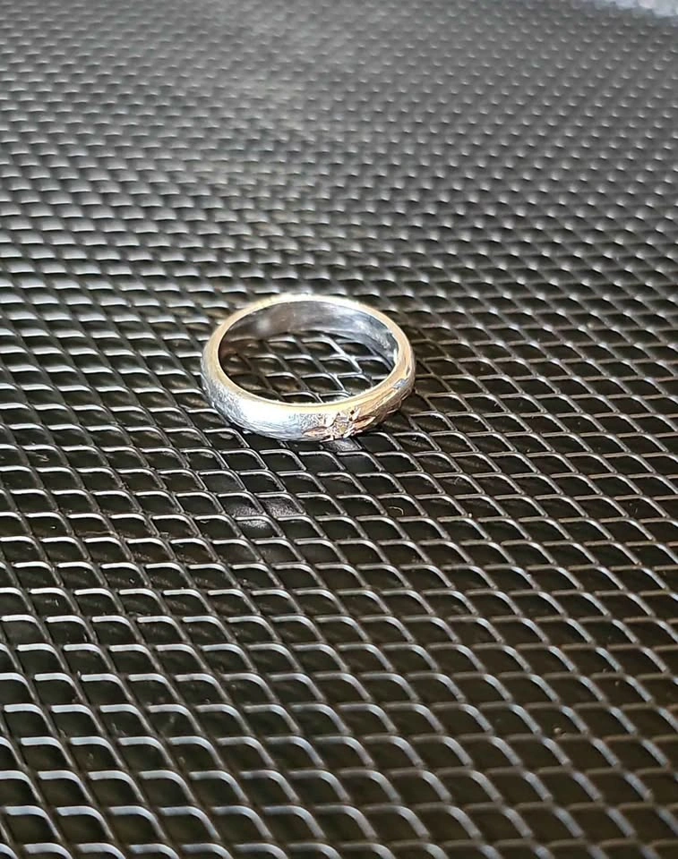 💍 Vintage S925 Sterling Silver Starburst Dome Band ✨🌟 - photo 2
