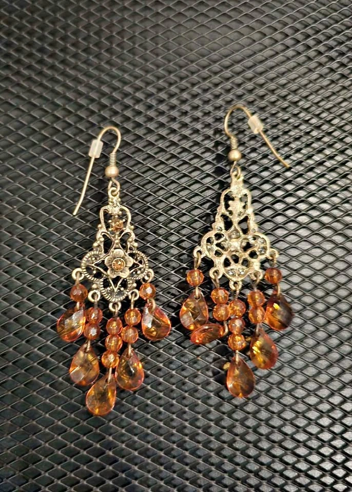 ✨ Boho Floral Crystal Chandelier Earrings ✨