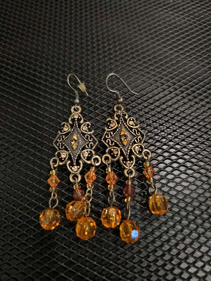 ✨ Boho Floral Crystal Chandelier Earrings ✨ - photo 2