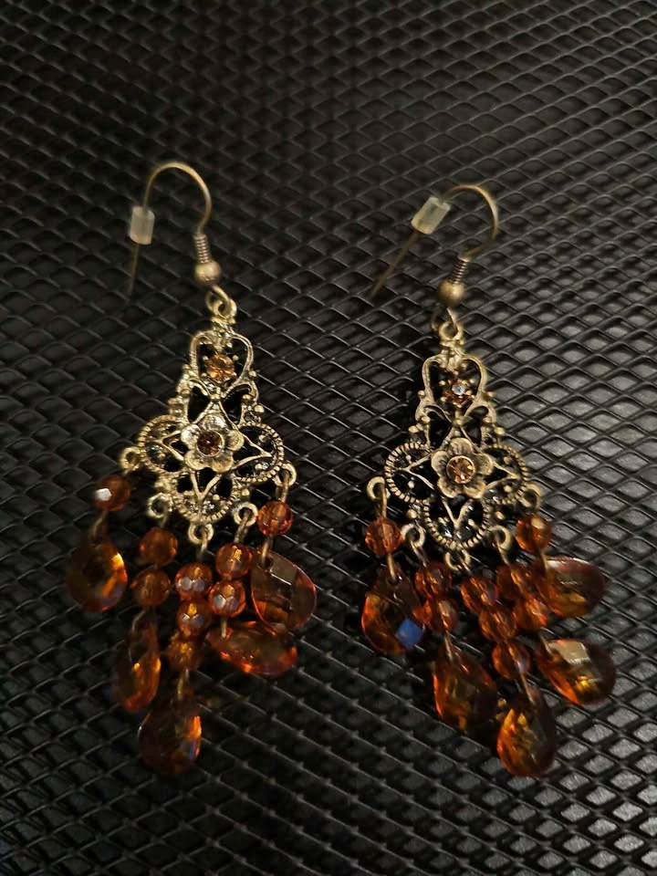 ✨ Boho Floral Crystal Chandelier Earrings ✨ - photo 4