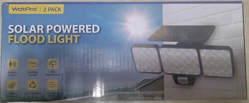 WdtPro Solar Powered Flood Light 2 Pack