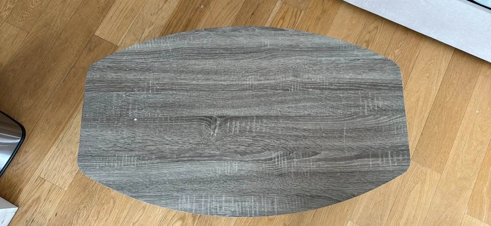 Modern Gray Coffee Table with Storage Shelf - photo 4