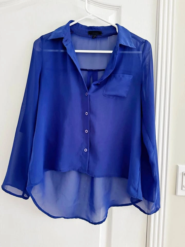 Royal Blue Blouse - Size Small