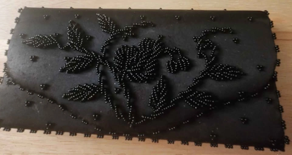 Black Beaded Clutch/Wallet - photo 2