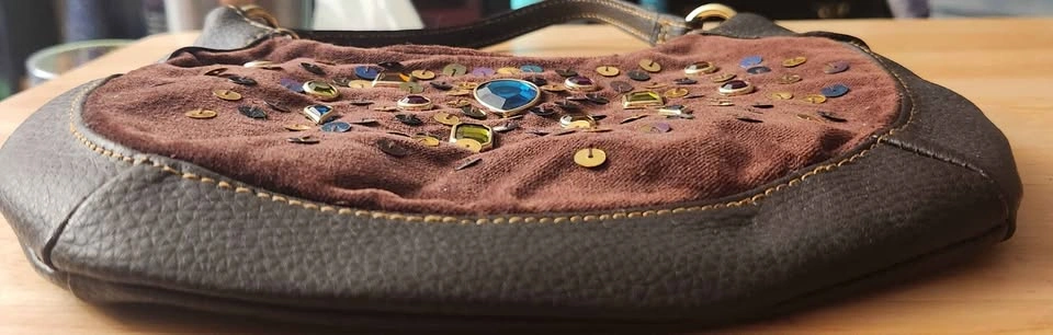 Cute Brown Embellished Clutch - photo 2