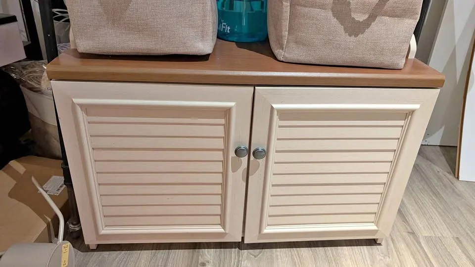8-Pair Shoe Storage Cabinet/Entryway Bench thumbnail