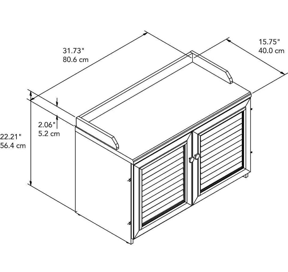 8-Pair Shoe Storage Cabinet/Entryway Bench - photo 3