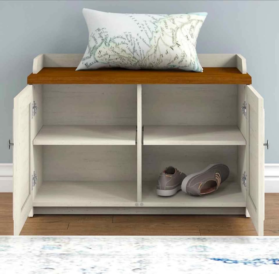 8-Pair Shoe Storage Cabinet/Entryway Bench - photo 4