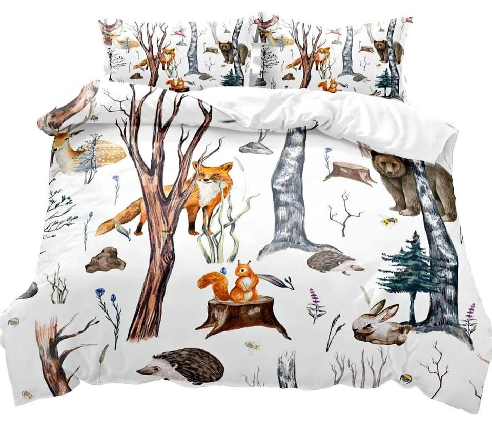 New Full Size Duvet Cover & Pillow Shams - Woodland