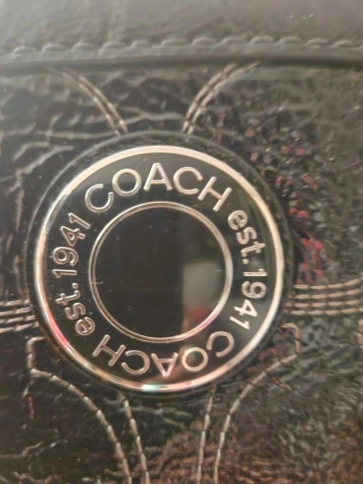 Coach Black Patent Leather C Monogram Tote Bag - photo 4