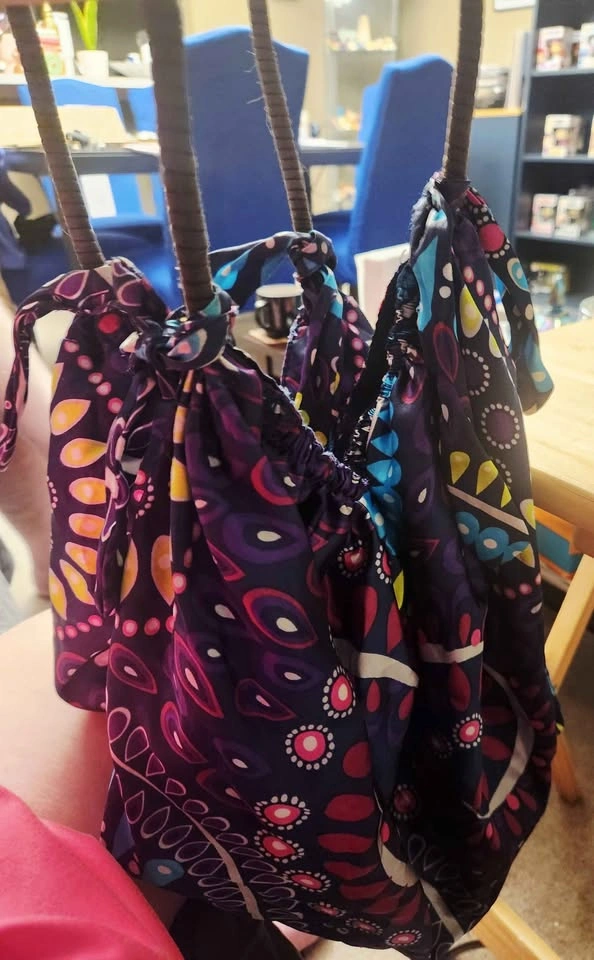 Colorful Patterned Tote Bag with Rope Handles - photo 4