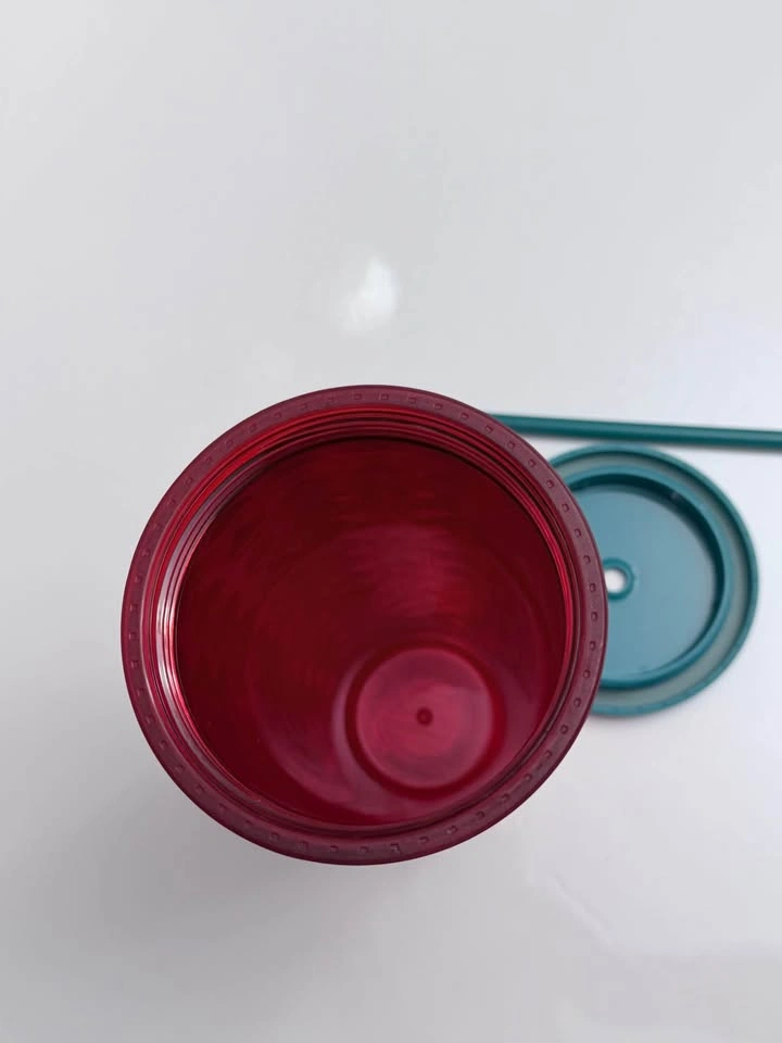 Starbucks Red & Teal Iced Coffee Tumbler Cup 24oz - photo 4