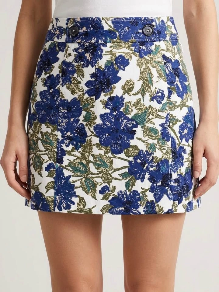 Brooks Brothers Floral Mini Skirt - Size 2