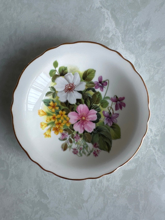 Royal Grafton "Country Flowers" fine bone china trinket dish