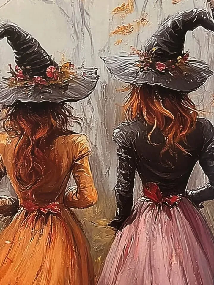 Beautiful Red Haired Three Witches Canvas Wall Art image indicator(3)
