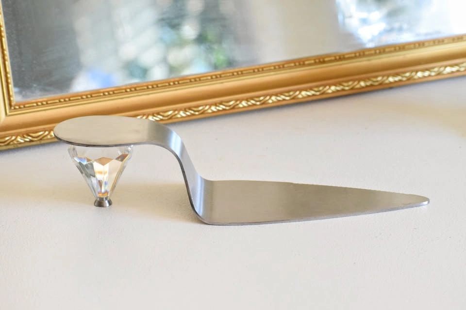 Square Glass Cake Stand w Cake Server - photo 3