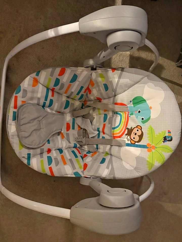 Bright starts playful paradise swing