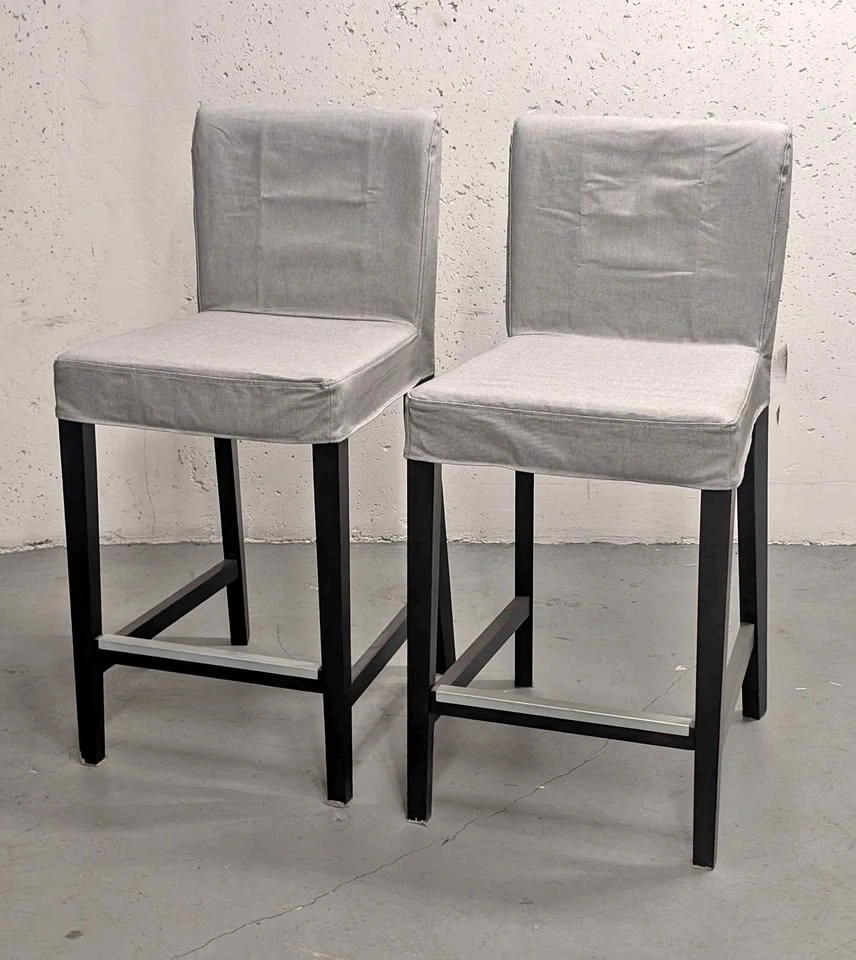 Henriksdal bar stools with new seat covers