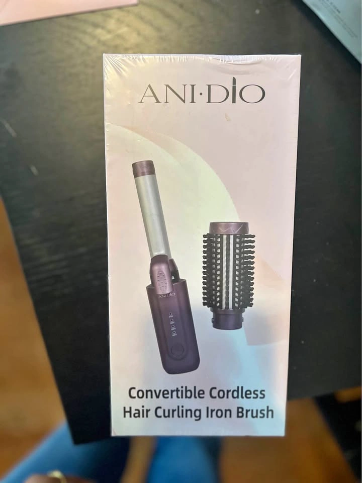 New ANI·DÍO 2-in-1 Cordless Hair Curling Iron & Brush Styler