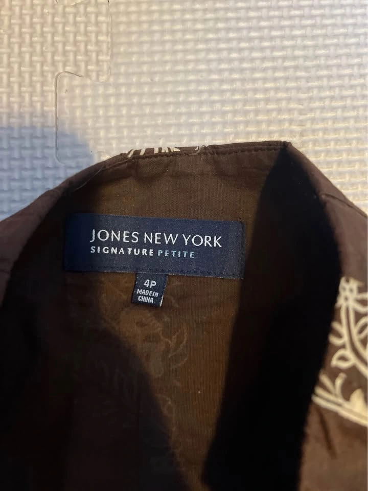 Jones New York Signature Petite Skirt 4P Brown Floral - photo 2