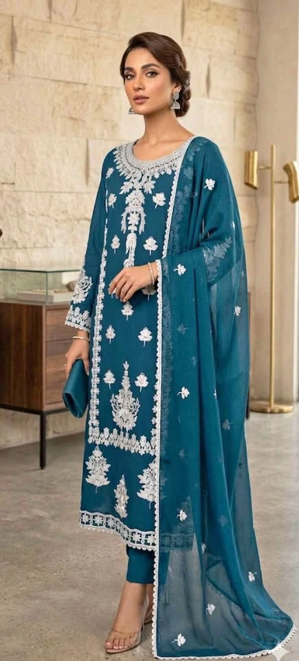Raw silk kaftan