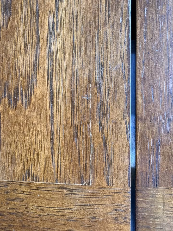 Wood Dining Table with Extension and 8 Cane Back Chairs - photo 4