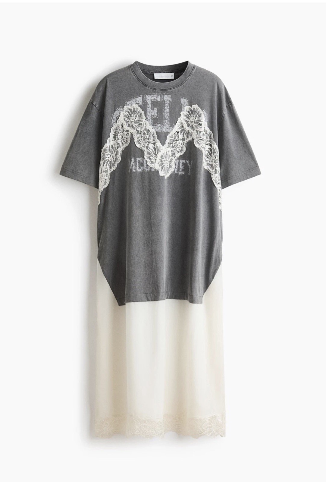 Stella McCartney X H&M - LACE TRIM TEE DRESS - SMALL - New with