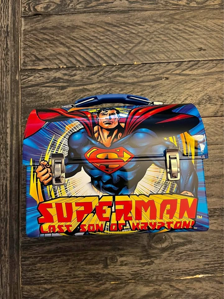 Superman Last Son of Krypton Metal Tin Dome Lunch Box 2001
