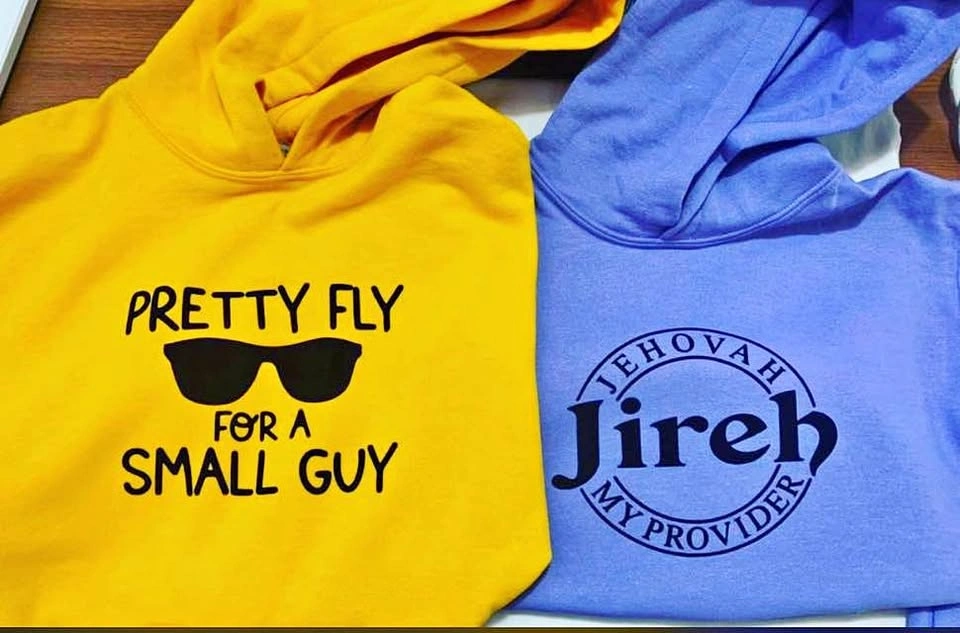 Customized hoodies and Tshirts