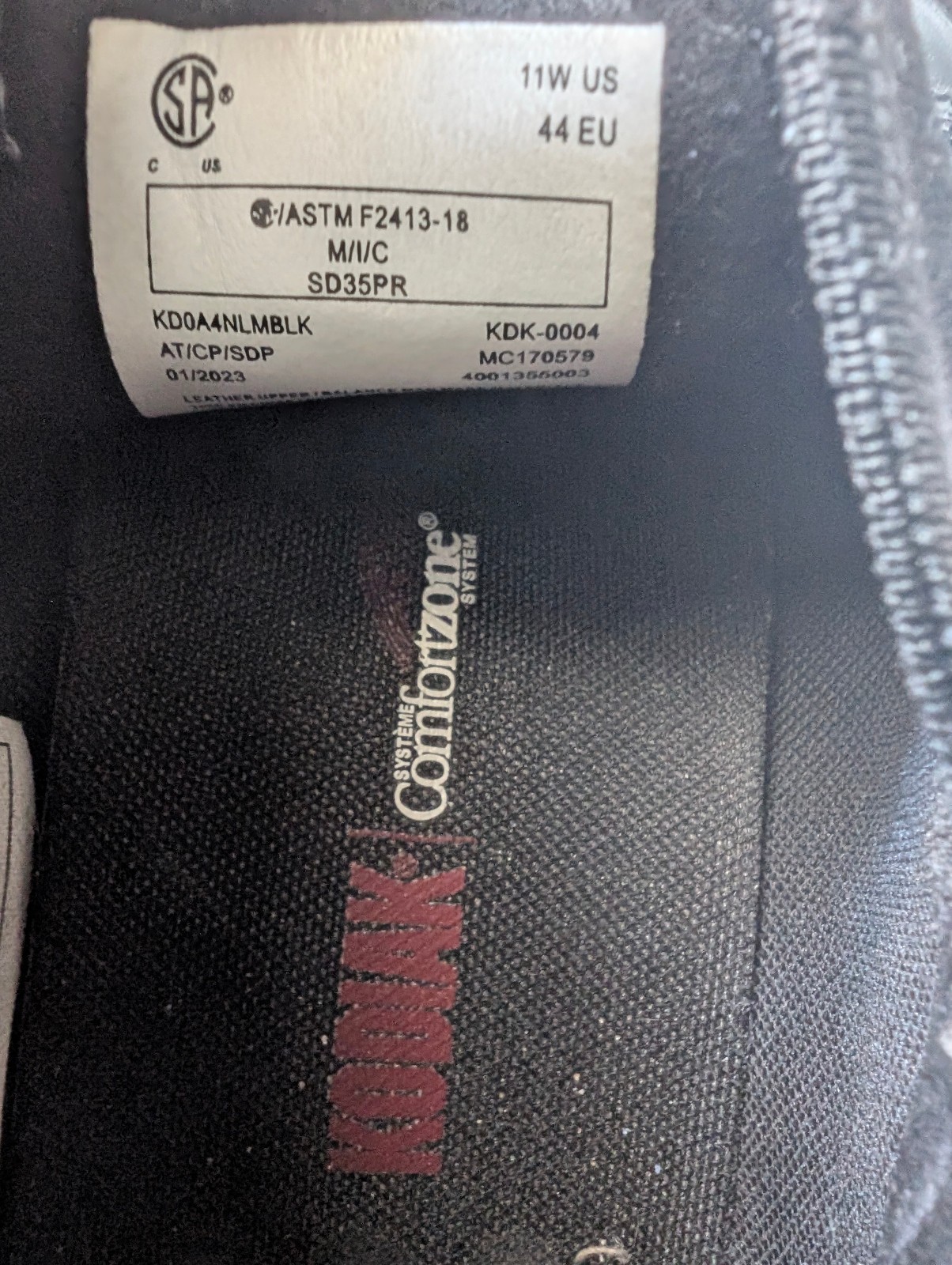 Kodiak Men's Steel Toe Safety Work Shoes Black Size 11 - photo 3