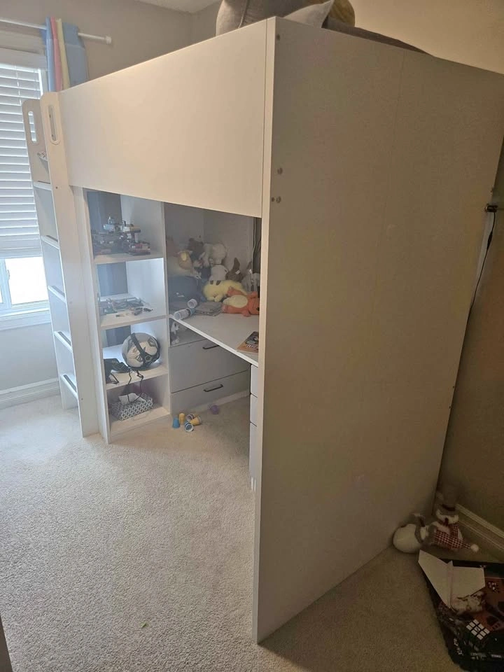 IKEA Småstad Loft Bed with Desk and Storage