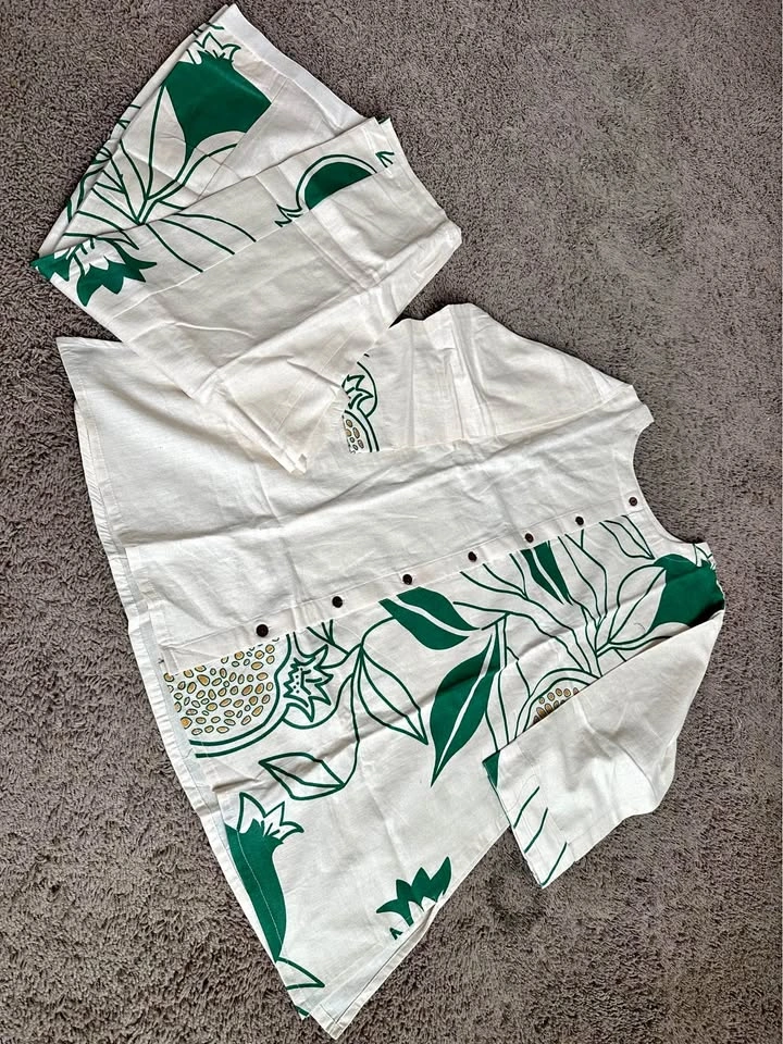 Pure cotton linen cord set