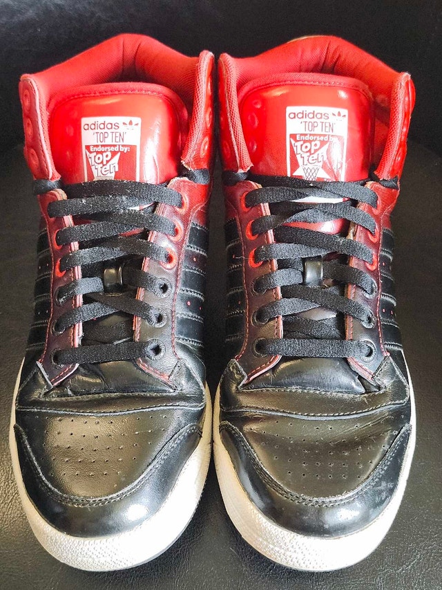 Adidas Top Ten High Black Vivid Red (M) 9.5 US - photo 2