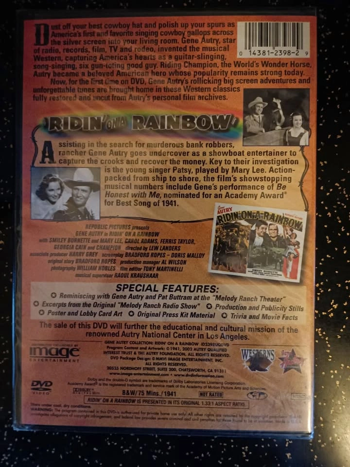 Ridin' On A Rainbow starring Gene Autry DVD - SEALED! - photo 2