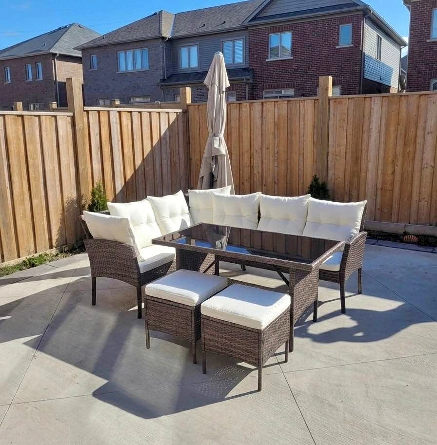 Outdoor Lounge Set – Dark or Light Brown Wicker