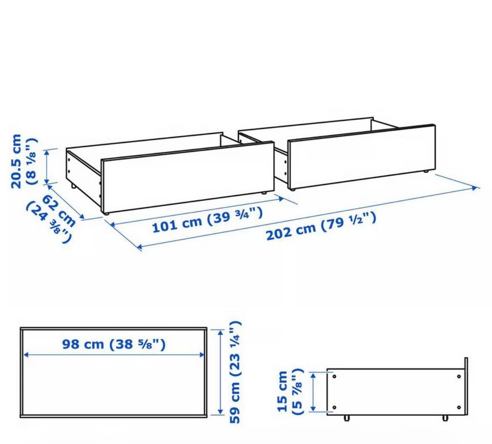 IKEA MALM Underbed Storage Drawers - photo 4