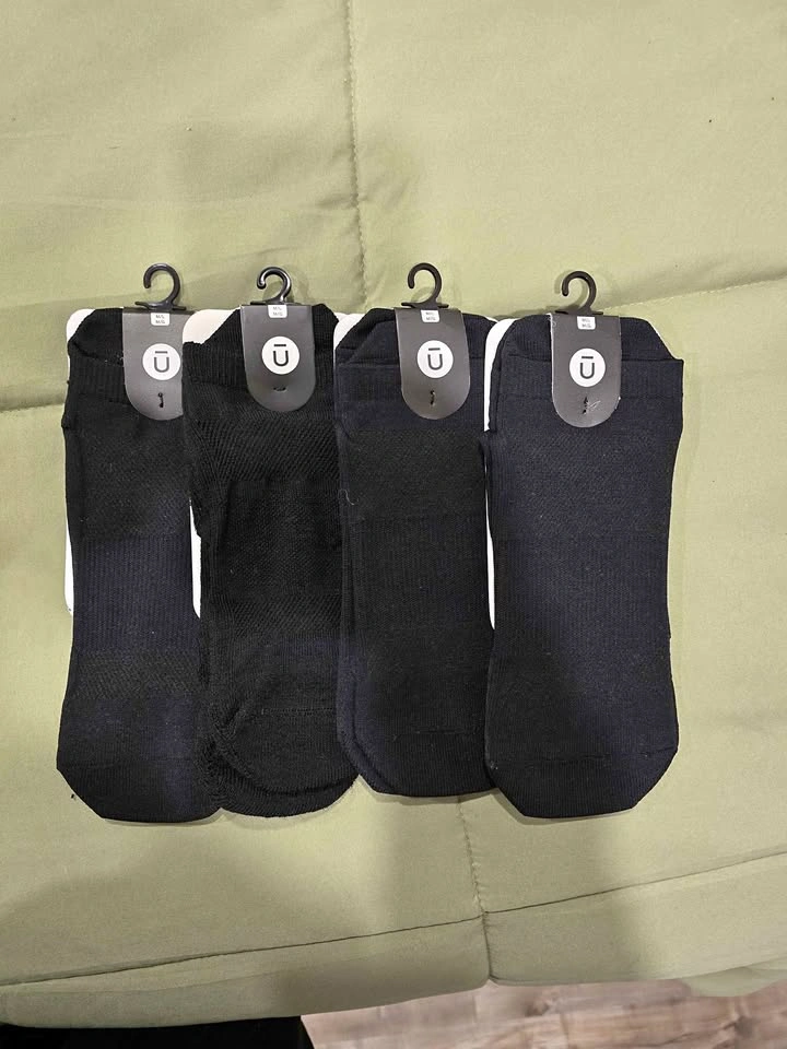 OUTWAY Black Ankle Socks M/L - 4 Pairs