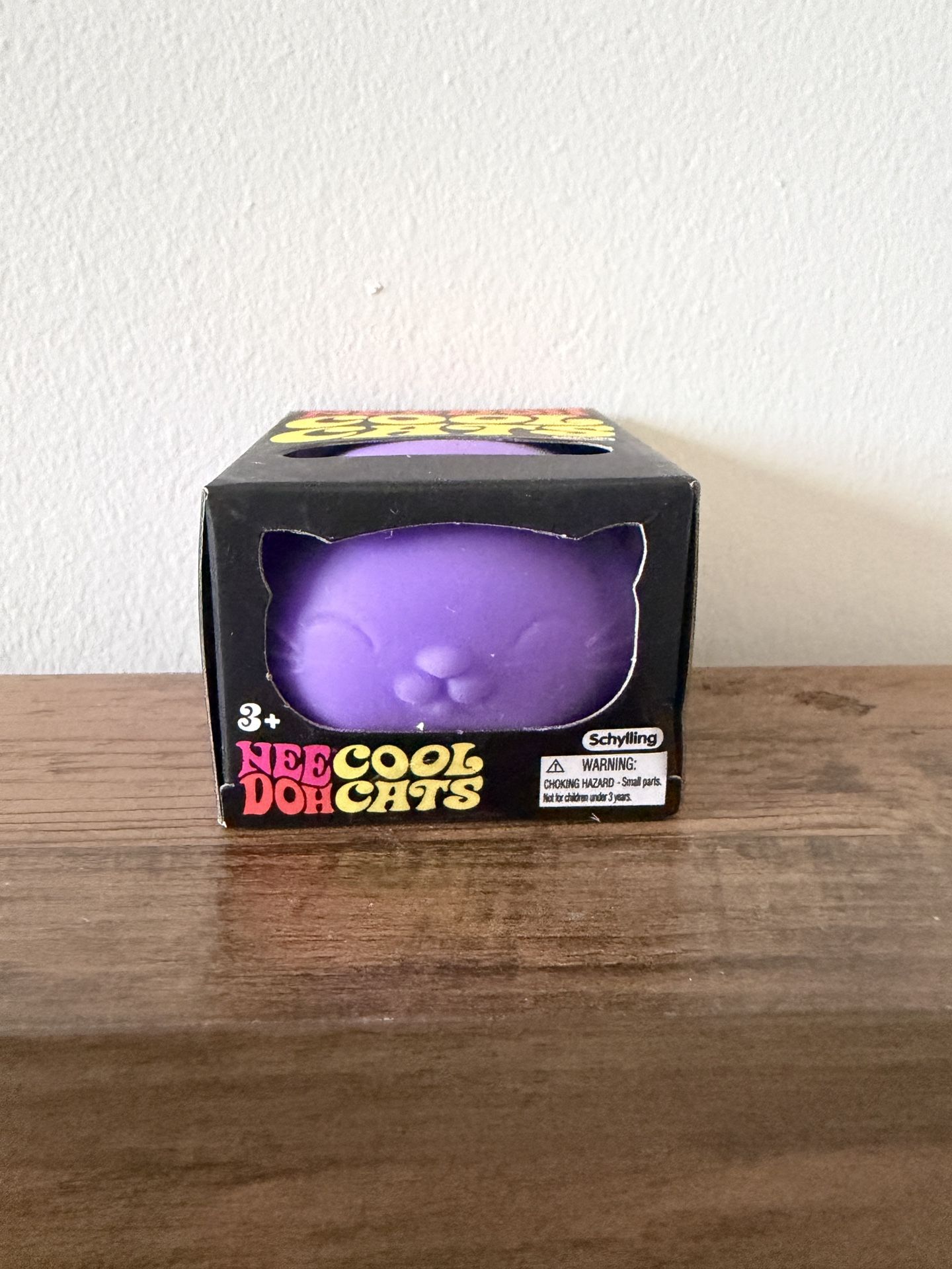 Schylling Nee Doh Cool Cats Purple Tear-Resistant Squeeze Ball