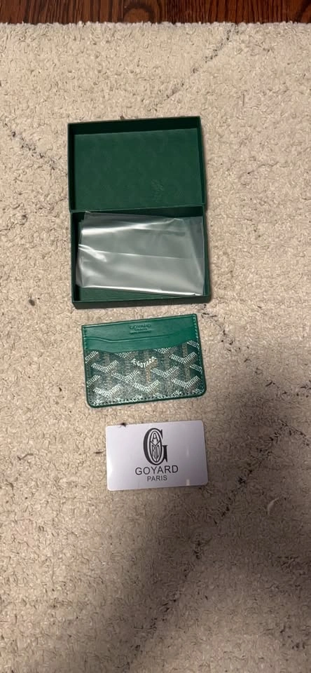 Green Goyard card holder with Box - photo 3