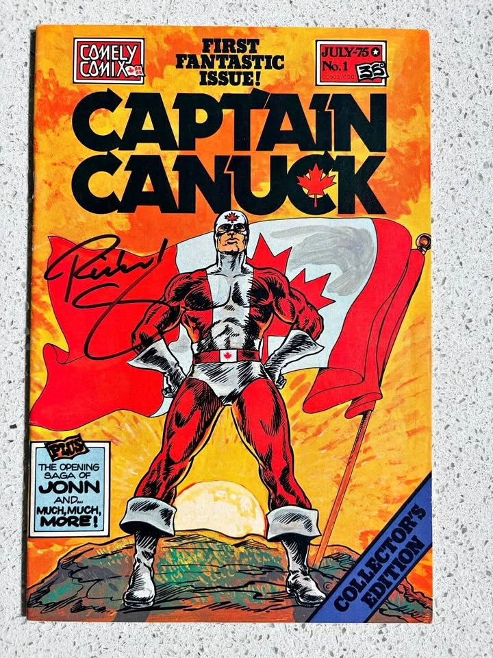 CAPTAIN CANUCK #1 (1975) Signed by Richard Comely In VF