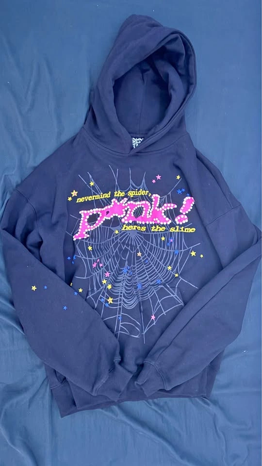 Spider hoodie pink - medium