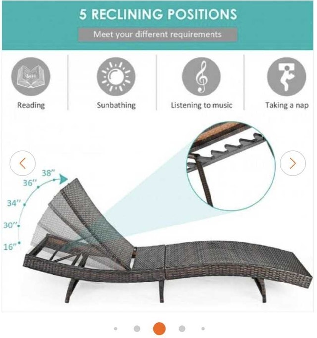 Wicker Patio Lounger (Chaise Lounge) S Shape - photo 3