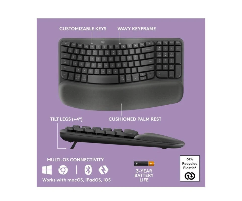 Logitech MK670 Keyboard and Mouse - Wave - photo 2